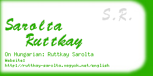 sarolta ruttkay business card